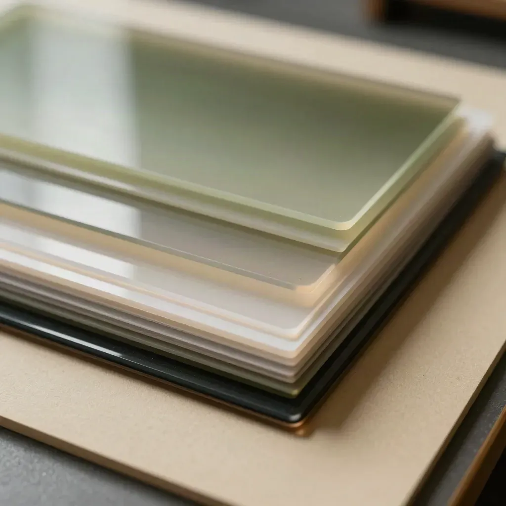 Layered acetate timing frames and translucent design overlays glowing on a lightbox